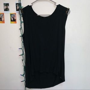 Black Top w Studded Shoulder